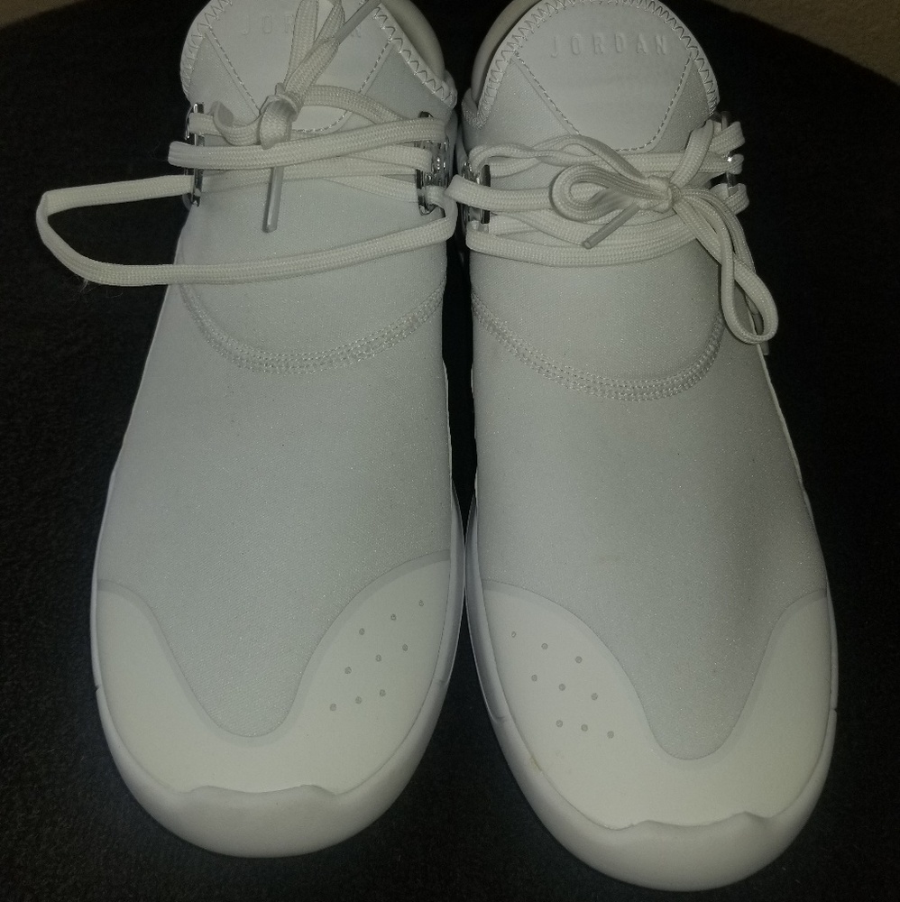 Jordans, white, cloth